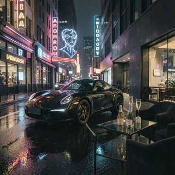 Porsche Neon in Sera