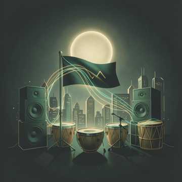 Flag & Speakers