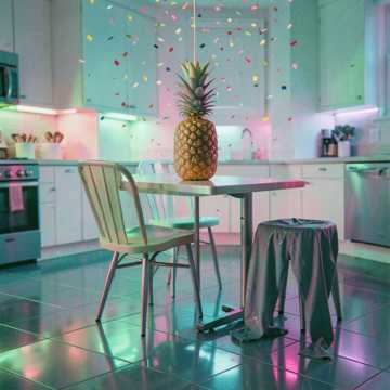 Die Ananas am Küchentisch