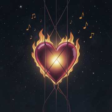 Guitarras y Corazones en Llamas