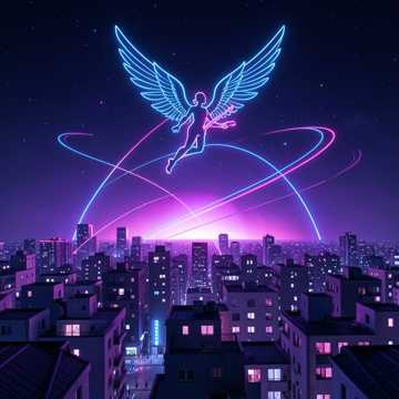 Celestial Neon Pulse
