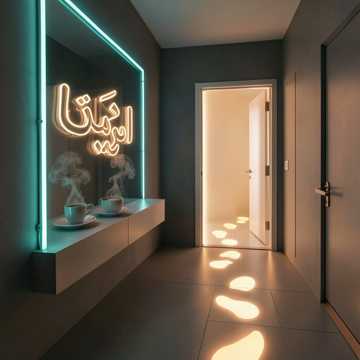 على مرآة الحمام