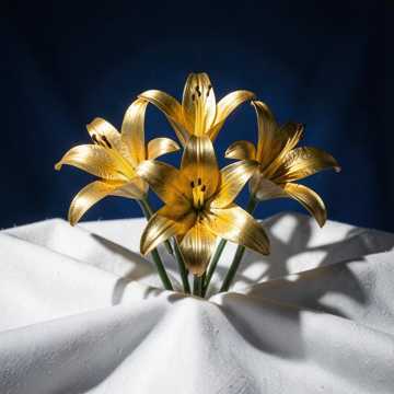 Six golden lilies Six golden lilies