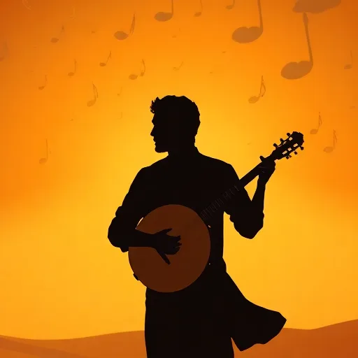   "Turkish-Egyptian fusion, soft darbuka, emotional bouzouki, oriental strings, light percussion, melancholic atmosphere."