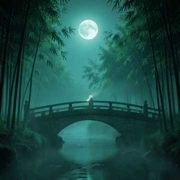 竹影入夜