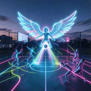Arara Azul Na Quadra