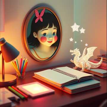 Jolly Girl in the Mirror