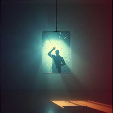 El reflejo roto.