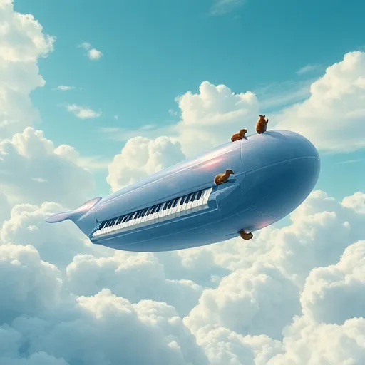Whale‑Piano and the Squirrels of the Skyscape